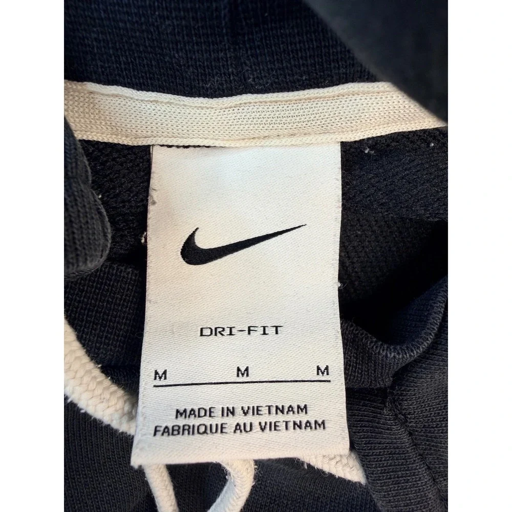 Nike Mens M Black Dri-FIT Organic High Graphic Hoodie Zipper Pouch Sweatshirt